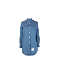 Рубашка-платье с воротником и пуговицами, синий Thom browne