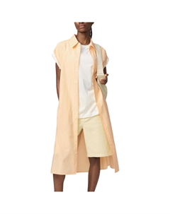 Женское платье без рукавов светло-розовый оранжевый Uniqlo