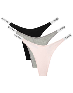 Женские трусы 3 штуки, черный/серый/розовый Calvin klein