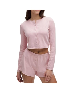 Хлопковая рубашка Pointelle женская, розовый Lululemon