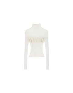 Свитер с концепцией 'Ribbed Cellophane' женский White Msgm