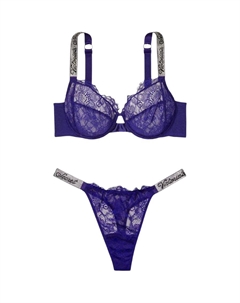 Женский комплект нижнего белья фиолетовый Victoria's secret