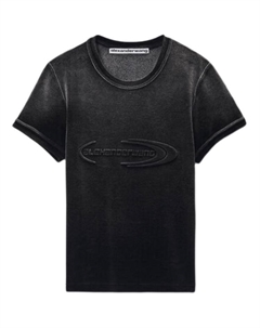 Футболка T By Baby Tee Washed Nickel, черный Alexander wang