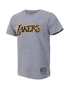 Футболка Mitchell & Ness x NBA Los Angeles Lakers унисекс gray, серый Mitchell ness