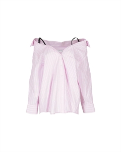 Рубашка T By Off Shoulder Boyfriend Charm Bra Strap Light Pink/White Alexander wang