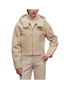 Кожаная куртка женская HERMES, белый Hermès