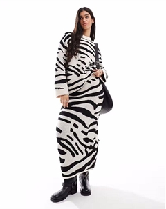Трикотажная макси-юбка, мультиколор Asos design