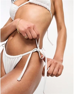 Белый бикини-трусики Maya с завязками по бокам Asos design