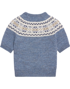 Свитер Triomphe Fair Isle Wool, светло-голубой Celine