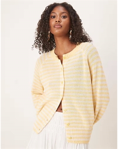 Вязаный кардиган реглан в полоску, мультиколор Asos design