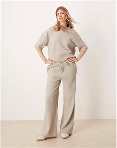 Спортивные брюки из плотной вафельной ткани цвета светло-хаки Asos design