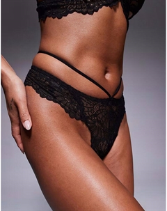 Кружевные стринги Kimmy черного цвета Asos design