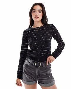 Вязаный кардиган в горошек, мультиколор Asos design