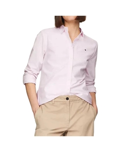 Женская розовая рубашка Tommy hilfiger