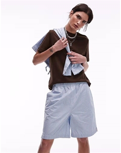 Шорты короткие в синюю полоску Carhartt wip