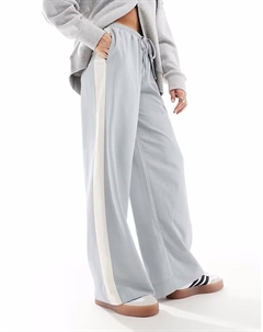 Брюки с контрастной вставкой светло-голубого цвета Asos design