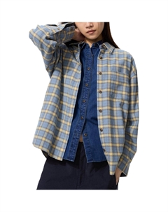 Рубашка Женские Небесно-голубой Uniqlo