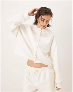 Кардиган из пряжи интерлок кремового цвета Asos design