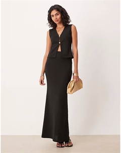 Юбка макси узкого кроя черного цвета Asos design