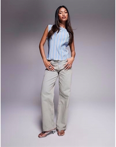 Комфортные эластичные джинсы прямого кроя, бледный Asos design