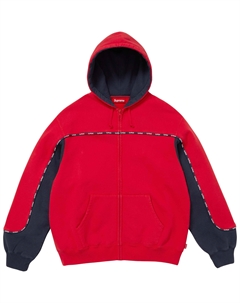 Свитшот с капюшоном и молнией unisex, красный Supreme