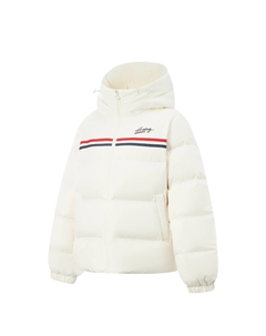 Спортивная куртка пуховик женская, слоновая кость Li-ning