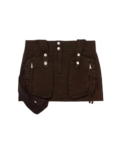 Шорты Cargo pockets Twill Mini Skirt, коричневый Blumarine