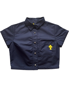 Рубашка SS25 женская, синий Chrome hearts