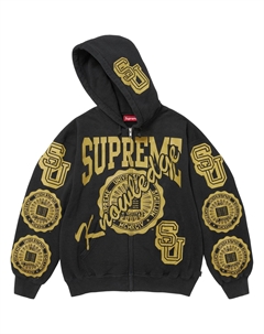 Толстовка на молнии, черный Supreme