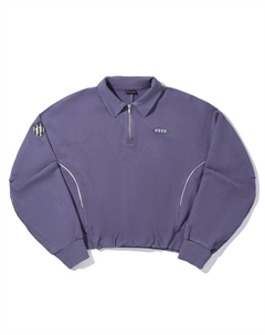 Свободный пуловер худи женский dusty blue purple Li-ning