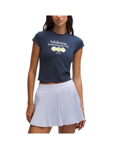 Обычная футболка женская, синий Lululemon