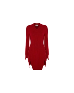 Женский красный кашемировый свитер FW22 Alexander mcqueen