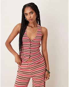 Жилет-халтер в полоску, комплект в полоску Asos design