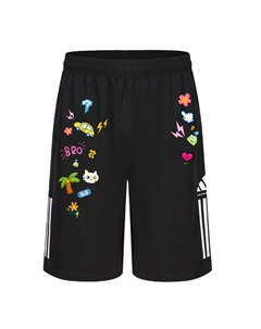 Повседневные шорты унисекс, черный Adidas