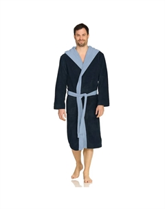 Халат Poppy, идеально подходит для сауны и спа, гостиничный халат, домашний халат, 1 шт., двухсторонний дизайн, темно-синий Vossen