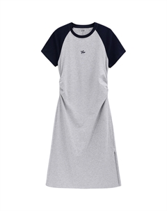 Женское платье с коротким рукавом, светло-серый Gap