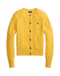 Кардиган с вышитым логотипом, желтый Polo ralph lauren