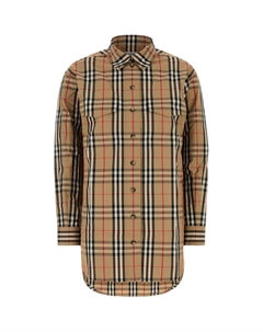 Рубашка с длинным рукавом в клетку, коричневый Burberry