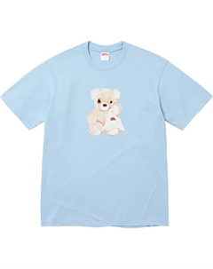 Футболка с принтом медведя, розовый/голубой Supreme