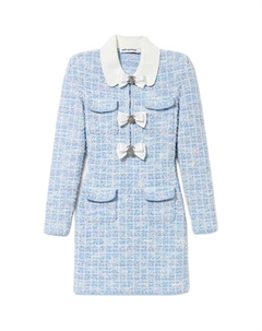 Проверенное мини-платье, Blue Mixed Color Self-portrait