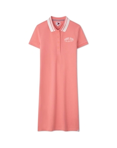 Женское платье с коротким рукавом, розовый Tommy hilfiger