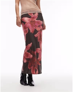 Обтягивающая юбка макси с цветочным принтом Asos design