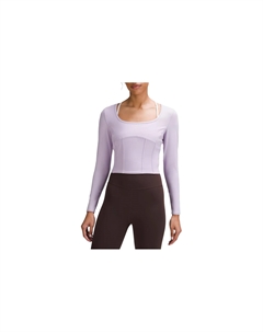 Обычная футболка женская, сирень Lululemon