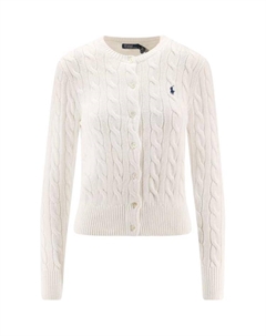Кардиган с узором "косичка", белый Polo ralph lauren