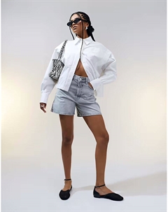 Джинсовые шорты в сером цвете Asos design