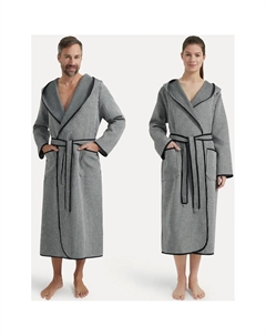 Унисекс-халат New Heritage, идеально подходит для сауны и спа, гостиничный халат, утренний халат, 1 шт., 100% премиальный хлопок, Black-nature Move