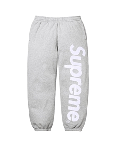 Сатиновые спортивные штаны с аппликацией FW24, серый Supreme