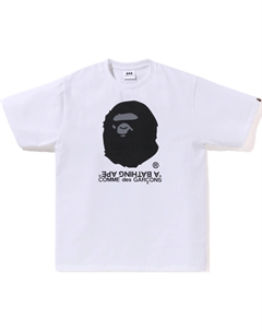 Футболка CDG Collaboration FW24 унисекс белая A bathing ape®
