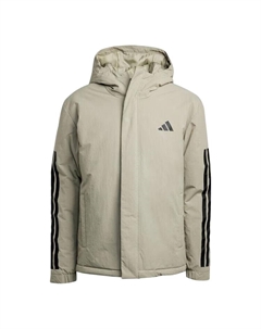 Толстовка с капюшоном 3 Stripes пуховик Unisex, хаки Adidas