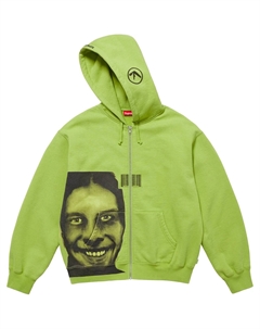 Толстовка с капюшоном Aphex Twin на молнии, зеленый Supreme